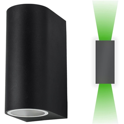 Zeitnet Inc. - Applique LED 2 lampade 12W GU10 luce decorativa verde rossa blu parete giardino Luce Rosso