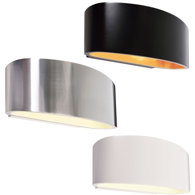 Planetitaly - Applique LED moderna in alluminio pressofuso lampada muro doppia luce G9 220V Colore Bianco