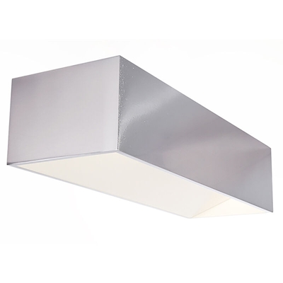Lampada parete 10W applique rettangolare dimmer doppio LED 2 fasci luce 3000K Colore Silver