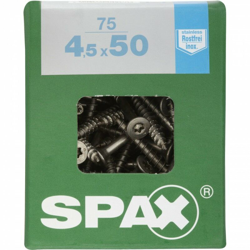 Set Di 75 Viti In Acciaio Inox Svasata Testa Torx Diam.4.5 Mm X Mm L.50 - Spax en oferta