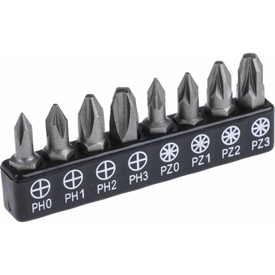 Set inserti cacciavite 8 pezzi in Acciaio al vanadio-cromo-molibdeno - Rs Pro