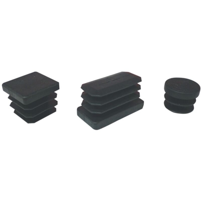 Puntali Alettati Tondi Plastica Nera Mm.25 200 Pz