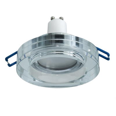 Zeitnet Inc. - Faretto vetro specchiato incasso tondo 60mm lampada soffitto spot LED 5W GU10 Luce 3000K