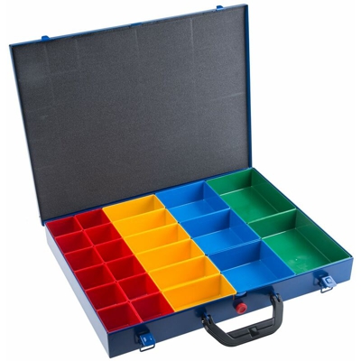 Contenitore modulare in Lamiera, 23 scomparti regolabili, 65mm x 440mm x 370mm - Rs Pro