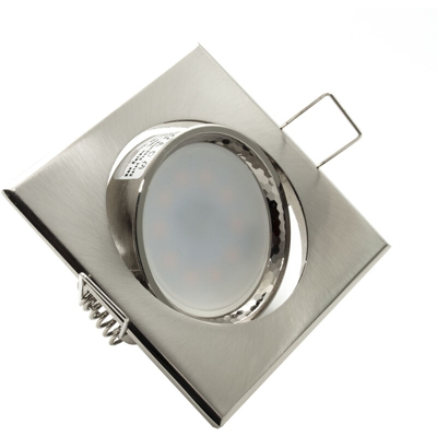 Planetitaly - Faretto LED orientabile 8W incasso spazzolato luce diffusa 150 GU10 foro 7cm Luce Bianco freddo