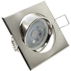 Faretto LED orientabile 5W incasso spazzolagto luce spot 38 gradi GU10 foro 7cm Luce Bianco caldo precio