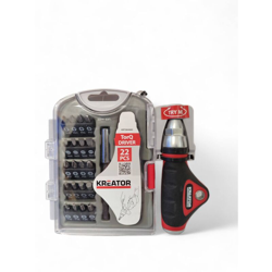 SET INSERTI PUNTE + CACCIAVITE PROLUNGA KIT 22 PEZZI PUNTA MAGNETICA - Kreator en oferta