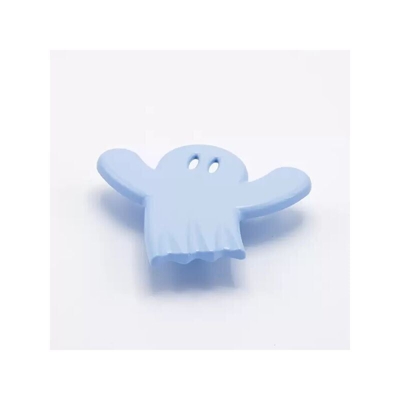 Pomolo azzurro a forma di fantasmino in goffrato fine 100x92x22mm - 427 Fanta