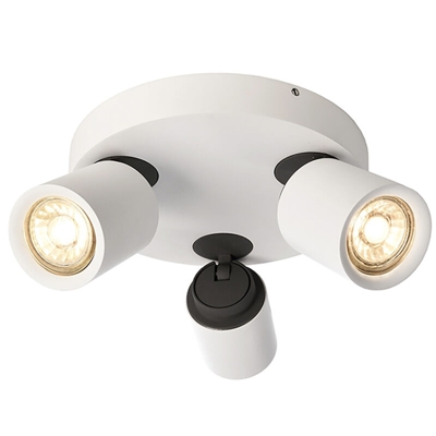 Faretto lampada soffitto orientabile led 15w GU10 plafone 3 bracci spot 38 gradi Luce Bianco caldo