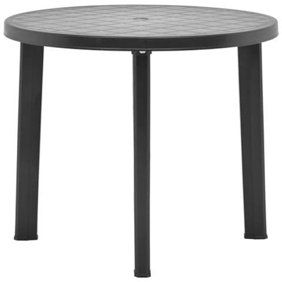 Tavolo Da Giardino Antracite 89 Cm In Plastica