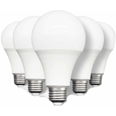B&s - 5Pz Lampadine led 10W E27 A65 bulbo latteo luce fredda illuminazione SOLAR