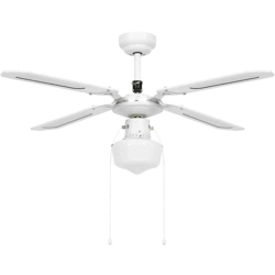 Ventilatore da Soffitto con Luce 106 cm Bianco - Bianco - Vidaxl en oferta