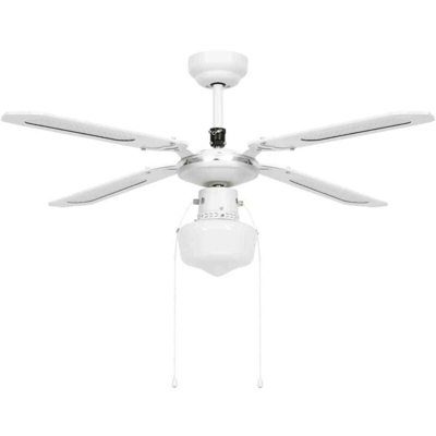 Ventilatore da Soffitto con Luce 106 cm Bianco - Bianco - Vidaxl