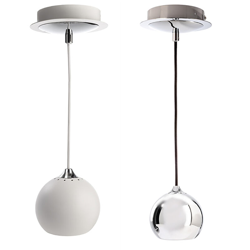 Pendete sfera alluminio LED 8W lampada moderna sospensione globo soffitto GU10 Luce Bianco naturale Colore Bianco precio