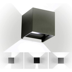 (2pcs)12W Applique da Parete Modern Applique da Parete Led Nera Lampadario in Alluminio Bianco Freddo per Ristorante Caffè Dell'ufficio Corridoio en oferta