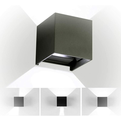 (2pcs)12W Applique da Parete Modern Applique da Parete Led Nera Lampadario in Alluminio Bianco Freddo per Ristorante Caffè Dell'ufficio Corridoio