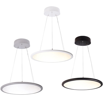 Planetitaly - Lampadario LED 50W pendente moderno dimmerabile sospensione trasparente 5100lm Luce Bianco naturale Colore Silver