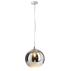 Pendete sfera led vetro lampada moderna silver sospensione globo soffitto E27 características