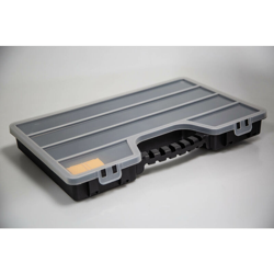 Contenitore modulare RS PRO in PP, 17 scomparti regolabili, 60mm x 510mm x 330mm, Coperchio trasparente precio