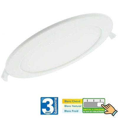 Faretto a LED da incasso 18W extra piatto 3 tonalità