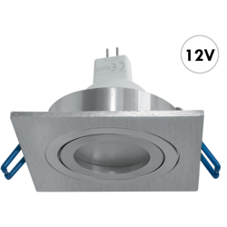 Zeitnet Inc. - Faretto LED 7W luce barca GU5.3 incasso quadrato silver 8cm lampadina MR16 12V Luce 3000K precio