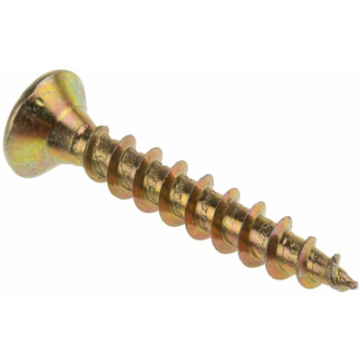 Vite per legno in Acciaio passivato giallo, zincato RS PRO 40mm, filettatura 6mm, guida Pozidriv (Confezione da 50)