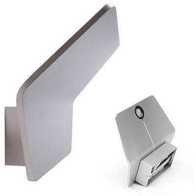Planetitaly - Applique LED lampada parete moderna 13W luce dimmer da 2000K a 3000K RA>90 220V Colore Silver