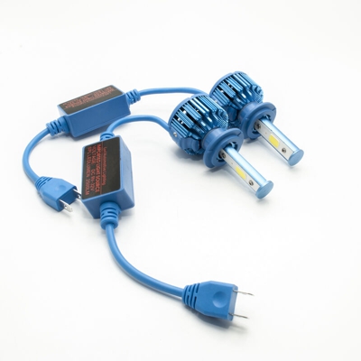 Kit 2 fari LED H7 potenza 30W doppio chip 9V-36V luci auto ventola 2500lm 6000K