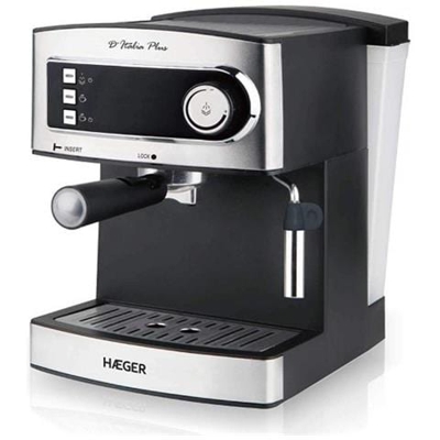Haeger Cm-85b. 006a Macchina Per Caffè Libera Installazione Macchina Da Caffè Con Filtro Nero 1,6 L Semi-automatica