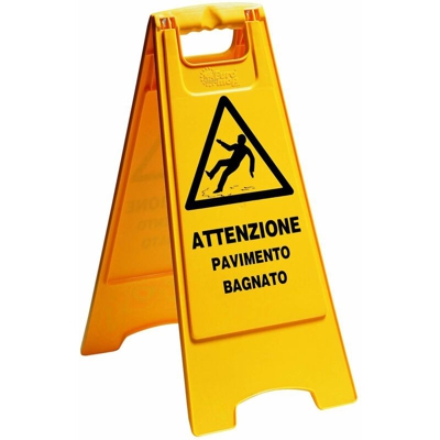 Pannello Di Avviso Pavimento Bagnato Giallo