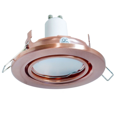 Zeitnet Inc. - Faretto rame LED 5W lampada GU10 incasso tondo 70mm luce moderna vetrine cucina Luce 3000K