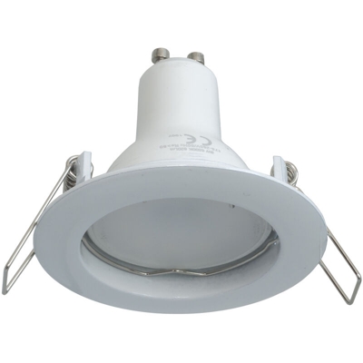 Planetitaly - Faretto lampada LED 8W luce diffusa 150 gradi incasso tondo GU10 foro 6cm 220V Luce Bianco freddo Colore Silver spazzolato