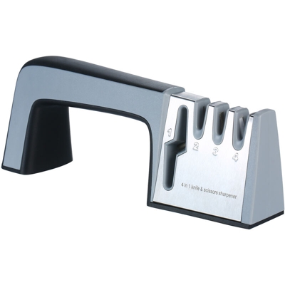 Affilatrice rapida per uso domestico a quattro stadi per molatura grossolana / molatura fine / molatura fine + forbici per affilatura artefatto per