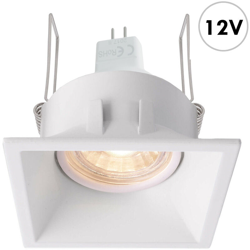 Zeitnet Inc. - Faretto bianco moderno 12V incasso quadrato 80mm lampada MR16 LED 7W GU5.3 barca Luce 3000K en oferta
