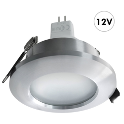 Zeitnet Inc. - Faretto incasso tondo 68mm silver vetro lampada MR16 LED 7W GU5.3 luci bagno 12V Luce 6000K en oferta