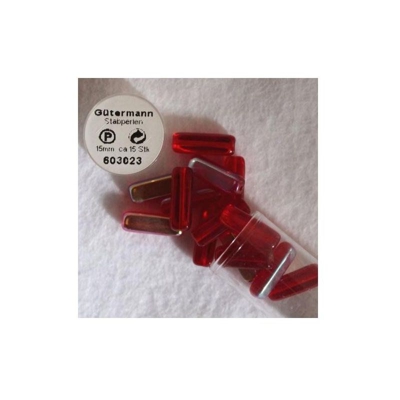 Cilindro rosso perline 15 mm