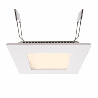 Planetitaly - Faretto LED 6W pannello ultra slim quadrato incasso luce diffusa foro 11cm 220V Luce Bianco naturale