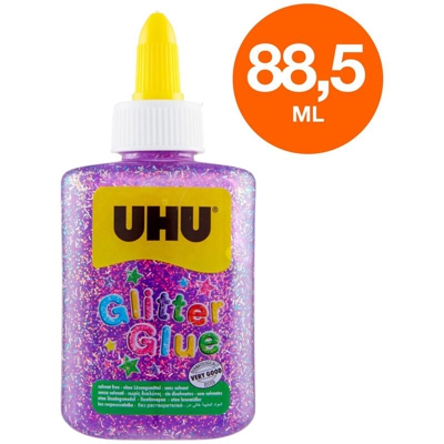 Colla Glitterata Glitter Glue Bottle Colore Viola - Flacone da 88,5ml - UHU