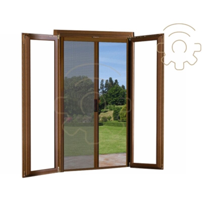 ZANZARIERA A RULLO LATERALE PER PORTA cm 150 x 250 - marrone ral 8017 KASART