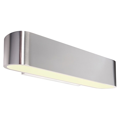 Applique slim LED alluminio cromato lampada parete doppia luce R7S 118mm 220V Colore Nero