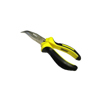 Pinza a becchi semi tondi curvi 150 mm. in acciaio