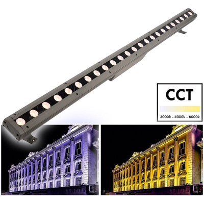 Zeitnet Inc. - Barra luminosa LED 66W 100cm luci fontana giardino CCT da 1800K a 5500K 24V IP65