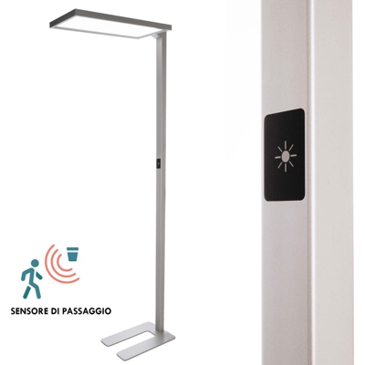 Zeitnet Inc. - Piantana da pavimento lampada moderna ufficio sensore touch LED 80W dimmerabile