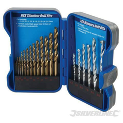 Silverline Set di punte TCT a muratura & HSS in Titanio 19 pz 19pz características