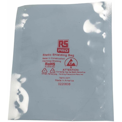 Sacchetto antistatico RS PRO Argento 152mm x 102mm, Sigillata (Confezione da 100)
