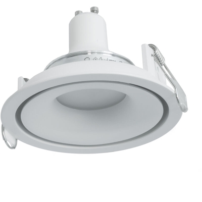 Faretto tondo bianco incasso soffitto 90mm LED 5W GU10 lampada vetrine negozio Luce 4000K