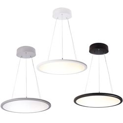 Planetitaly - Lampadario LED 50W pendente moderno dimmerabile sospensione trasparente 5100lm Luce Bianco naturale Colore Nero precio