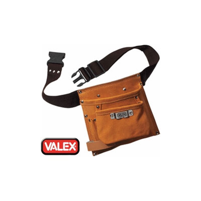 Borsa Porta Attrezzi In Cuoio Con Cinghia In Nylon A Sgancio Rapido ' Valex '