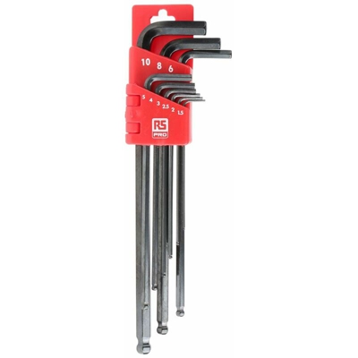 Set chiavi esagonali a forma L RS PRO, 9 pezzi Metrico 1.5mm