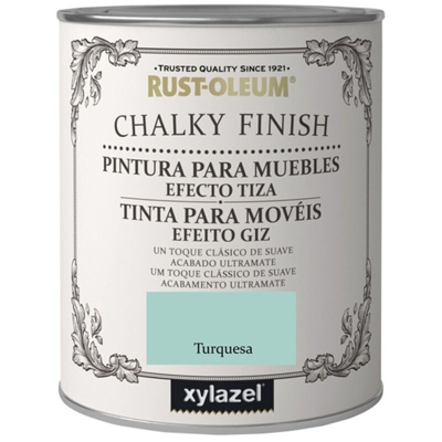 Vernice effetto gesso Chalk Paint Rust-Oleum Xylazel | 750 mL - turchese - turchese